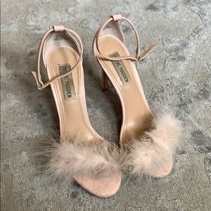Steve Madden Pink Fluffy Heels